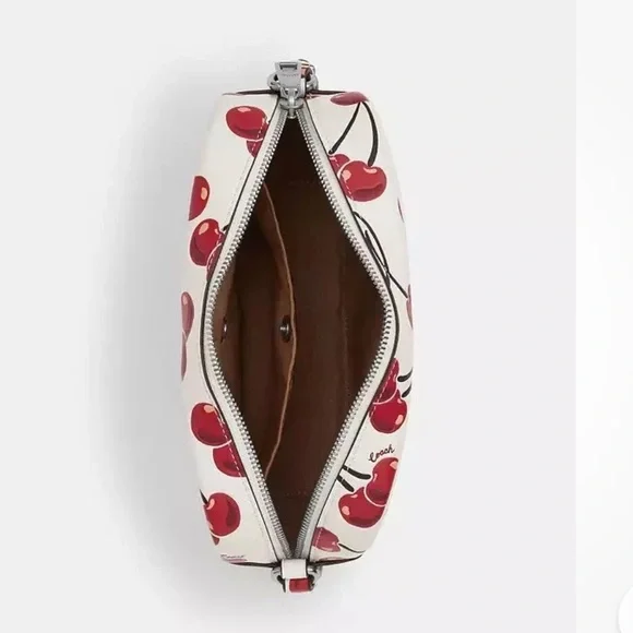 Coach Jamie Camera Bag In Smooth Leather Cherry Print Purse Crossbody NWOT - Picture 3 of 11